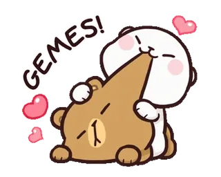 🥰 b68d2e1c GEMES! słodki, miś, miłość, uroczy, kreskówka, serca, uczucie telegram sticker