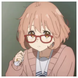 🍴 09b2f21d Anime, Ragazza, Occhiali, Cartone animato telegram sticker