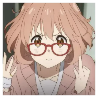 🕸 5e10de73 Anime, Ragazza, Dito medio, Offensivo telegram sticker