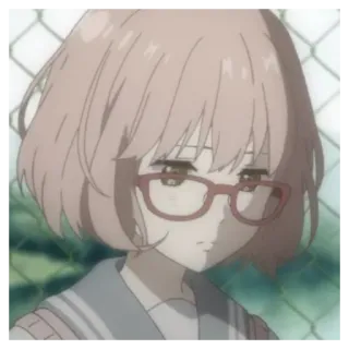 ☁️ 80437f03 Anime, Ragazza, Personaggio, Occhiali, Carino telegram sticker