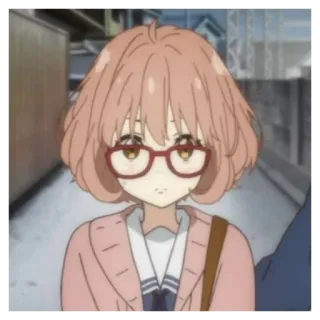 🥛 ee8a153f Anime, Ragazza, Occhiali, Carina, Personaggio telegram sticker