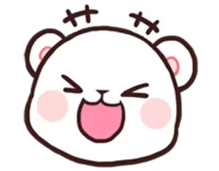 🤣 3d2b3f4d bear, cute, sticker, cartoon, animal telegram sticker