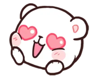 😍 43cb3951 bear, love, heart, cartoon, animal, cute telegram sticker