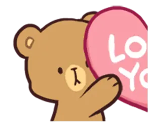 💗 5ec68cf6 LOVE YOU bear, love, heart, cute, cartoon, affection, greeting telegram sticker