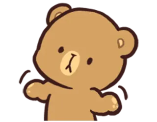 🤷‍♂ 7e52ed9a bear, cute, cartoon, animal, kawaii telegram sticker