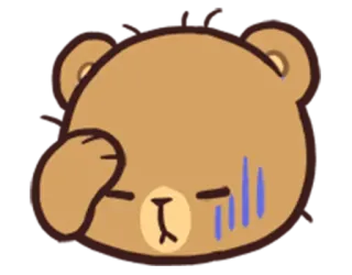🤦‍♂ 9de01c36 bear, sad, emoji, cartoon, cute, animal telegram sticker