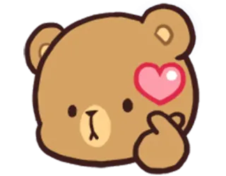 💗 a17d46be bear, cute, love, heart, sticker, kawaii, animal telegram sticker