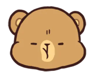 😠 d005dc68 bear, cute, animal, cartoon, sticker, illustration telegram sticker