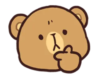 🤔 d9b6d0d2 bear, cute, sticker, cartoon, flipping the bird, middle finger telegram sticker
