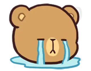 😭 ead769be bear, crying, sad, tears, emoji, cartoon telegram sticker