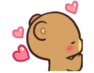 💗 ff03552e bear, cute, love, hearts, kiss telegram sticker