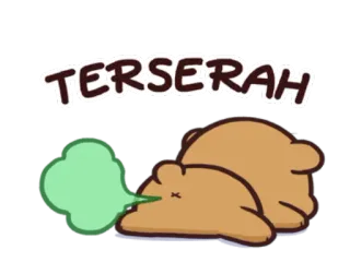 😒 6b3425d3 TERSERAH desenho animado, urso, indiferente, exausto, apatia whatsapp sticker