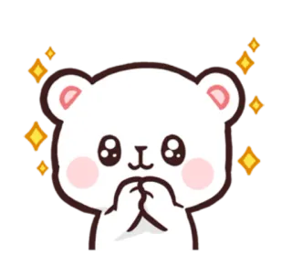 ☺️ 8fa954fb fofo, urso, brilhos, kawaii, adorável, animal whatsapp sticker