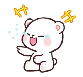 😂 97af6eb9 fofo, urso, desenho animado, feliz, rindo whatsapp sticker