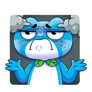 🤯 5984075a frog, cartoon, exhausted, stressed, frustrated, emoticon, character telegram sticker