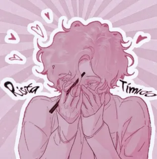 😅 90dd1902 Risita Timico อนิเมะ, ภาพประกอบ, การ์ตูน, น่ารัก, สเก็ตช์, ภาพวาด whatsapp sticker