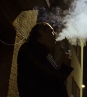 🚬 da635142 pria, merokok, malam, luar, gelap, bayangan telegram sticker