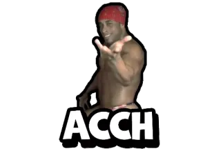 🔪 606035f8 ACCH pria, bertelanjang dada, merah, berotot whatsapp sticker