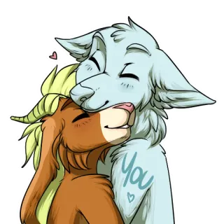 😍 41066b5e You Furry, Animaux, Amour, Mignon, Affection telegram sticker