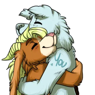 🤗 5167efe3 You câlin, amour, mignon, animaux, affection telegram sticker