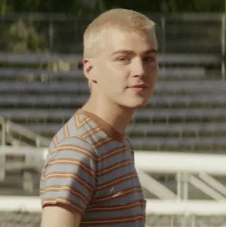 🌚 814ad9f7 persona, pelo rubio, retrato, hombre, adolescente telegram sticker