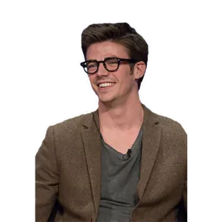 🤓 36945f01 mężczyzna, okulary, uśmiech, aktor, portret telegram sticker