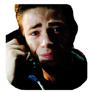 😣 51c40042 Barry Allen The Flash smutny, płacz, emocje, serial TV, The Flash, Barry Allen telegram sticker