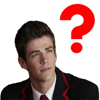 ❓ bd01e192 znak zapytania, aktor, mężczyzna, portret telegram sticker