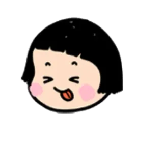 😛 1c021245 gesicht, cartoon, süß, mädchen, frech telegram sticker