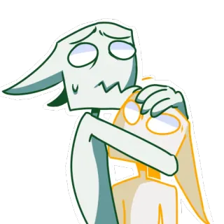 💑 6039155b abbraccio, triste, cartone animato, conforto, carino, personaggio telegram sticker