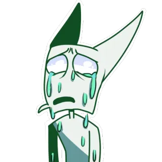 😢 76edc795 piangere, triste, lacrime, cartone animato, emozione, angosciato, personaggio telegram sticker