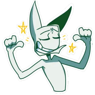 😎 e2655231 Cartone animato, Personaggio, Positivo, Pollice in su, Stelle telegram sticker