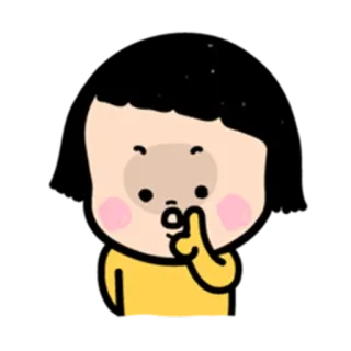 🙊 199f7e1d Cartoon, Figur, Süß, Finger an Lippen, Psst, Leise, Geheimnis whatsapp sticker