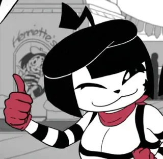 👍 bb68d568 Mime, Dessin animé, Pouce levé, Personnage, Positif whatsapp sticker