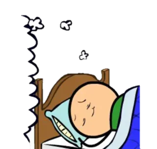 💤 ee380cb9 sen, spać, śnić, kreskówka, łóżko telegram sticker