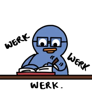 🤓 6c8f2a45 reading, book, writing, glasses, character, studying, education whatsapp sticker