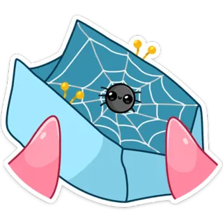 🕷 27142206 クモ, ウェブ, かわいい, 漫画, 動物 telegram sticker