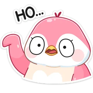 😧 f5e2a23a HO... 鳥, アニメ, ピンク, 面白い, ステッカー telegram sticker