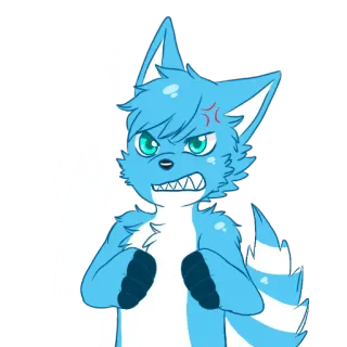 😡 09401452 Furry, Kartun, Marah, Ekspresi, Binatang, Rubah telegram sticker