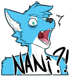 😱 5d1c3c75 NANI?! Anime, Manga, Furry, Terkejut, Kaget, Ekspresi, Seruan, Nani telegram sticker
