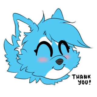 😁 878010c1 THANK YOU! terima kasih, furry, imut, binatang, kartun telegram sticker