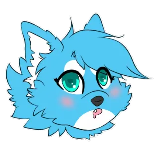 ☺ 95f0e39e binatang, imut, berbulu, kartun, kepala, stiker telegram sticker