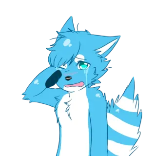 😢 aa7f6aca Furry, Menangis, Sedih, Anime, Rubah, Kartun telegram sticker