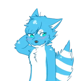 😅 d383850c Furry, Anthro, Serigala, Karakter, Kartun, Anime telegram sticker