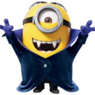 😁 0ce99073 Minion Despicable Me Cartoon, Minion, Vampir, Halloween, Film, Lustig telegram sticker