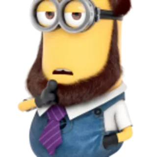 👏 85a7681b Minion Despicable Me Minion, Bart, Cartoon, Figur, lustig, Ich - Einfach unverbesserlich telegram sticker