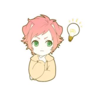 🤔 04523fb3 Anime, Kartun, Lucu, Bohlam, Ide, Kawaii, Chibi telegram sticker