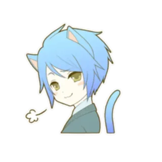 😏 225f5f20 cowok kucing, anime, manga, imut, kawaii, stiker telegram sticker