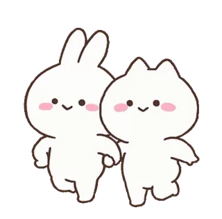 🏃‍♂️ 4c3370c1 зайчик, кошка, милый, мультик, животные, дружба telegram sticker