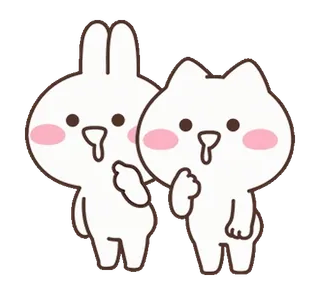 🤤 fc3bf00c кролик, кошка, животные, средний палец telegram sticker